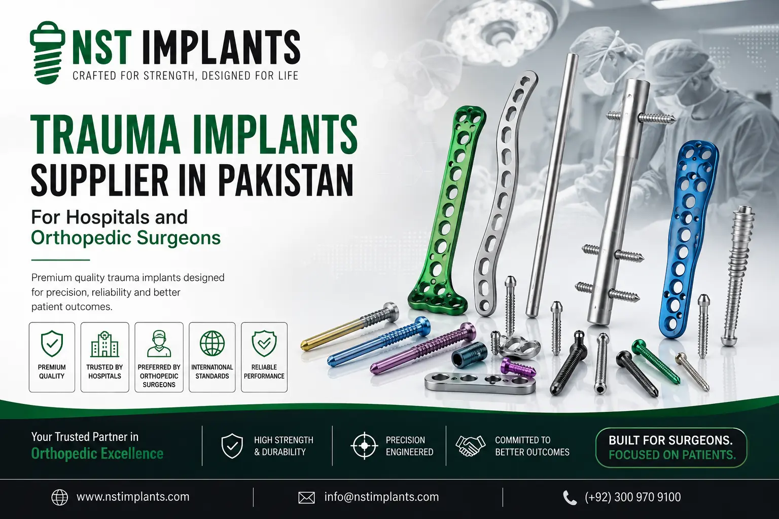 Trauma implants supplier in Pakistan for hospitals and orthopedic surgeons